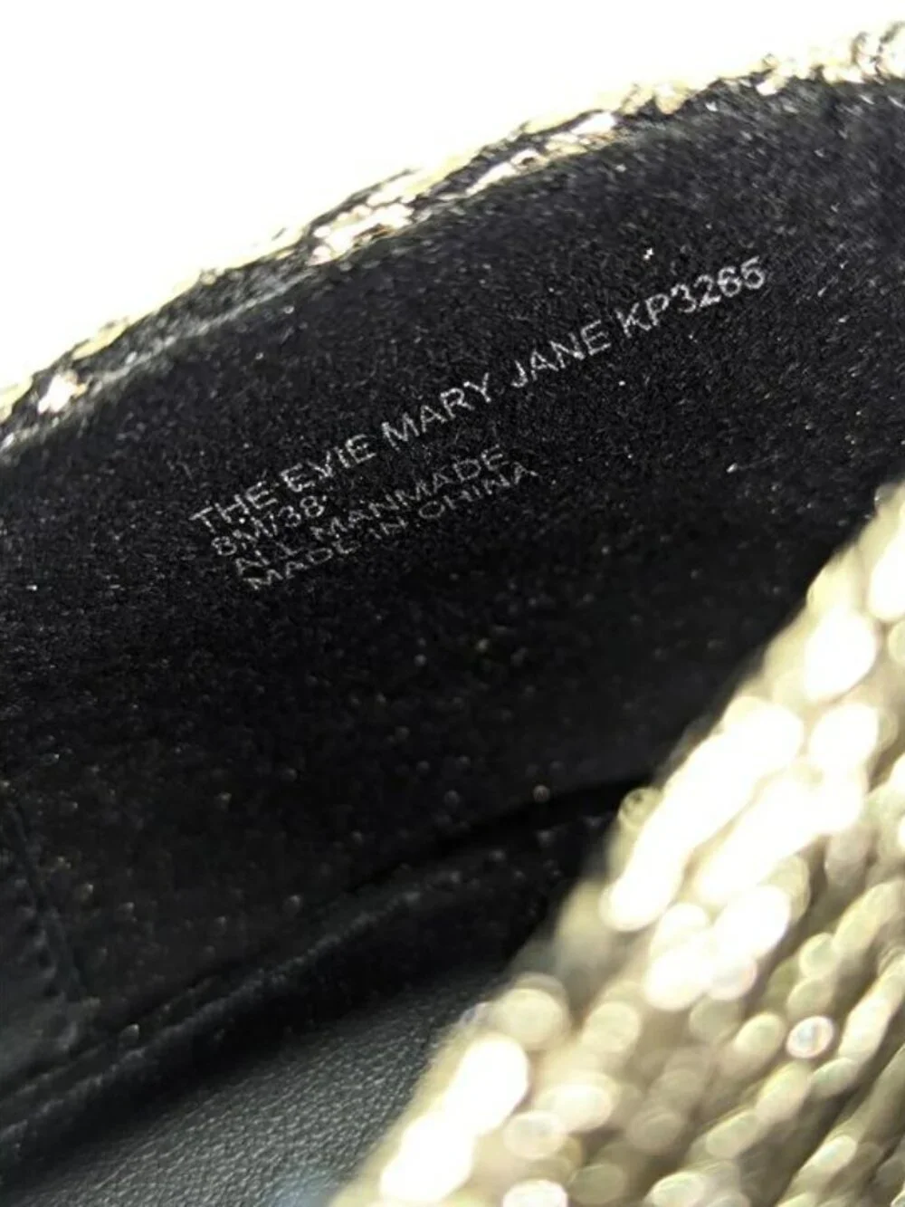 Katy Perry Women's Evie Mary Janes Flats in Gold Size 8 (MSRP $98)